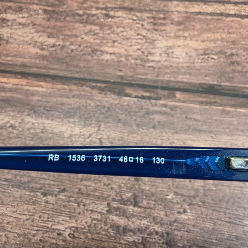 Ray-Ban‎ RB 1536 3731 Blue Gradient Rectangular Eyeglasses Frames 48-16-130